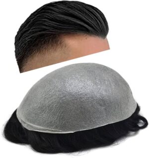 silicone Front with Skin in the Back Hair Replacement System postich