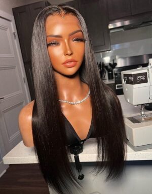 Perruque Naturelle Lisse, Cheveux Humains Transparent HD, pour Femme - MarocPerruque