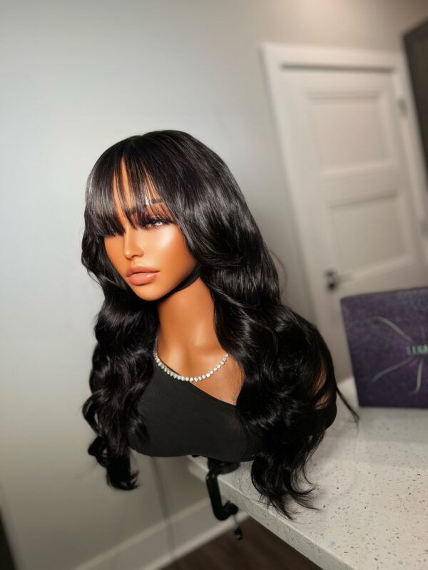 Perruque Frange Lace Wig - 13x6 Perruque courte simple Cheveux Humains, Sans Colle, pour Femme -MarocPerruque - Image 5