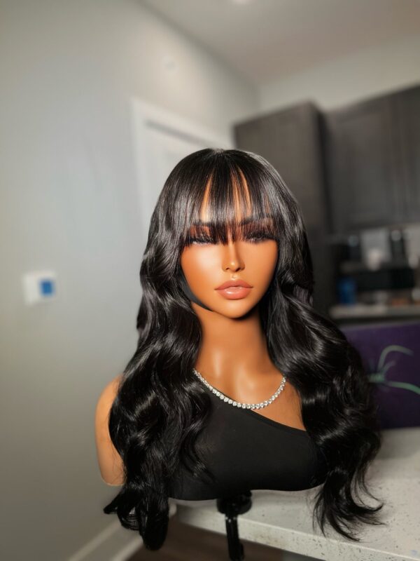 Perruque Frange Lace Wig - 13x6 Perruque courte simple Cheveux Humains, Sans Colle, pour Femme -MarocPerruque - Image 4