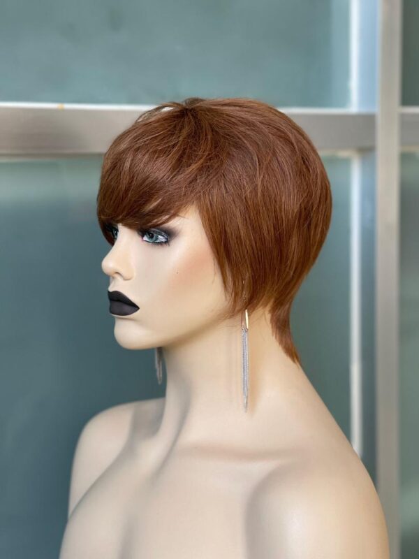 Perruque Coupe Courte Naturelle Lisse , Cheveux Humains, 13x4 Transparente HD - MarocPerruque - Image 6
