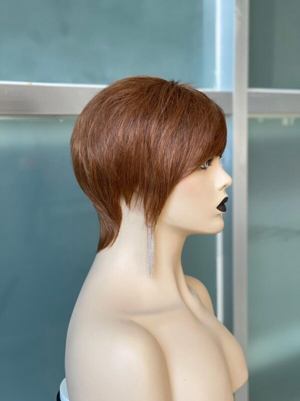 Perruque Coupe Courte Naturelle Lisse , Cheveux Humains, 13x4 Transparente HD - MarocPerruque - Image 4